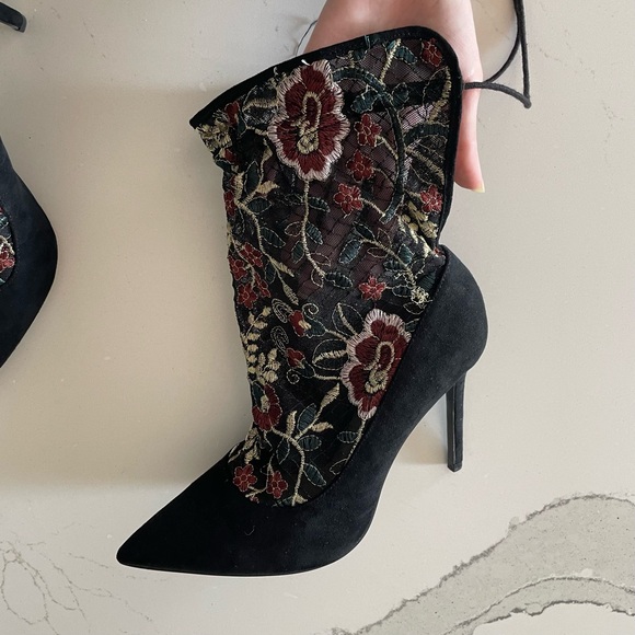 Zara Embroidered Boots - Picture 9 of 11